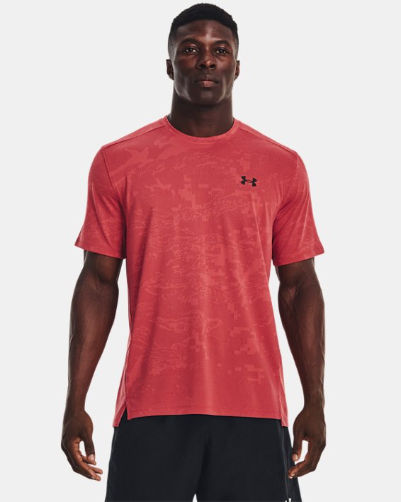 Men's UA Tech™ Vent Jacquard Short Sleeve, Red, pdpMainDesktop image number 0